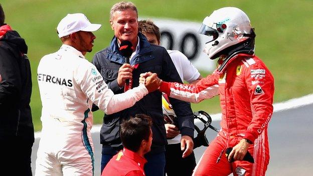 Ferrari's Sebastian Vettel and Mercedes' Lewis Hamilton