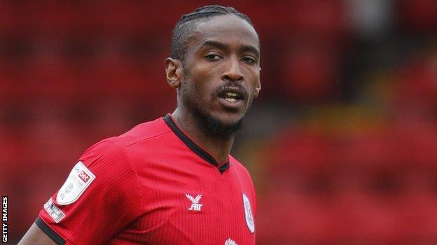 Omar Beckles in action for Crewe