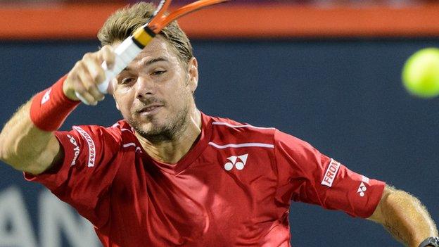 Stan Wawrinka in action in Montreal