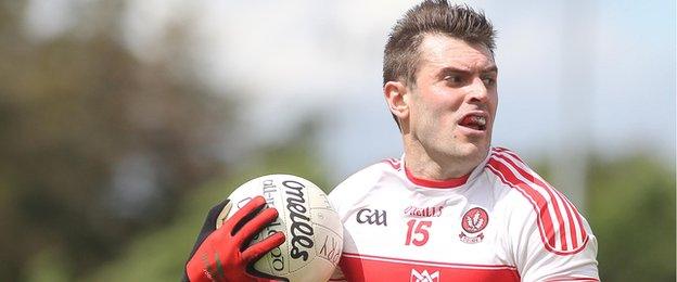 Mark Lynch scored 1-3 for Derry in the narrow defeat by Ulster rivals Fermanagh in Enniskillen