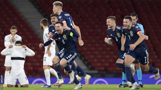 Scotland's penalty triumph sets up a tie with Serbia