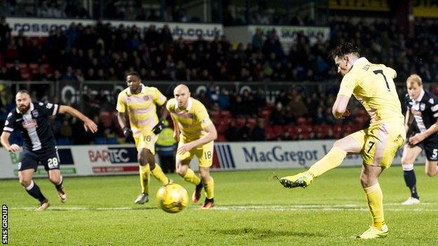 Jamie Walker could not covert the late penalty for Hearts