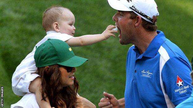 Marc Leishman and his wife Audrey