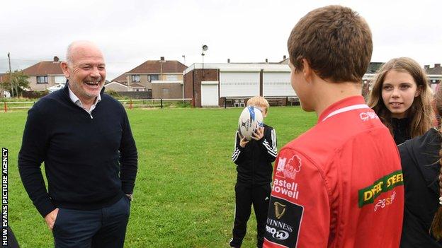 WRU board member Ieuan Evans at Aberavon Harlequins