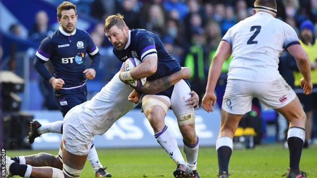 Scotland captain John Barclay turned in a hugely impressive display against England