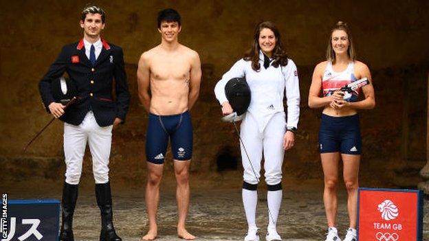 Great Britain's modern pentathlon team for the Tokyo Olympics