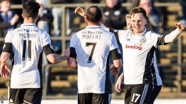 Ayr United celebrate