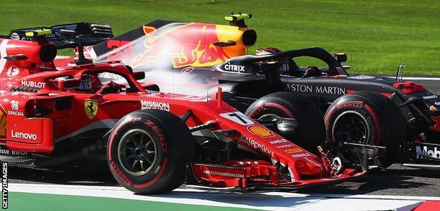 Kimi Raikkonen and Max Verstappen