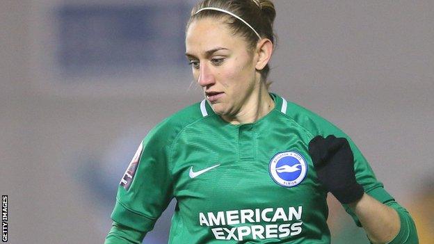 Aileen Whelan in action for Brighton