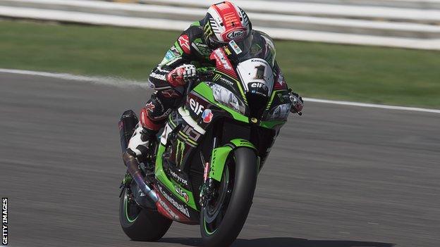 Jonathan Rea in action in Misano