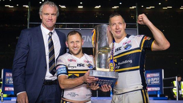 Brian McDermott, Rob Burrow and Danny McGuire