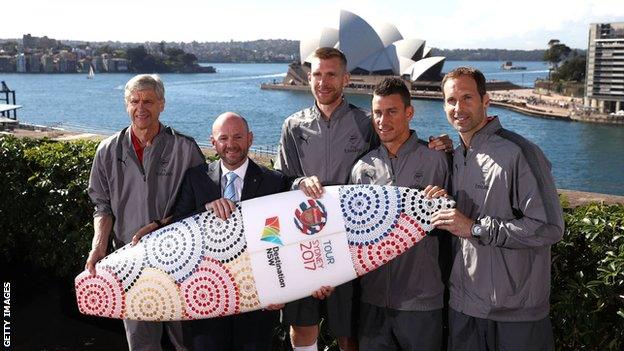 Arsenal boss Arsene Wenger (left) in Sydney