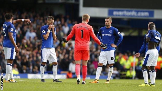 Everton players