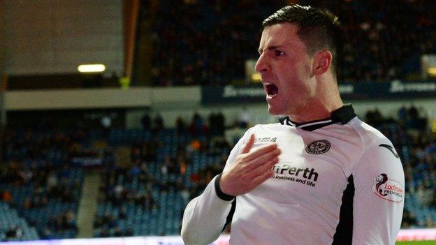 St Johnstone's Michael O'Halloran celebrates