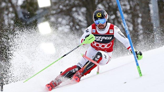 Marcel Hirscher wins the slalom in Zagreb