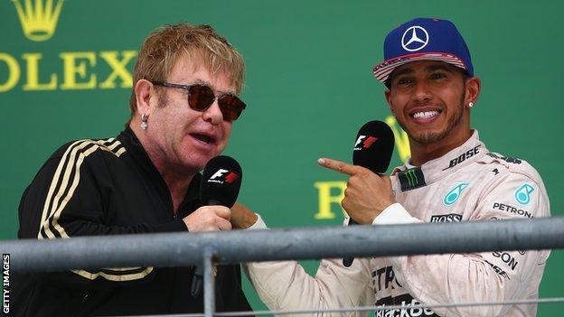 Elton John Lewis Hamilton