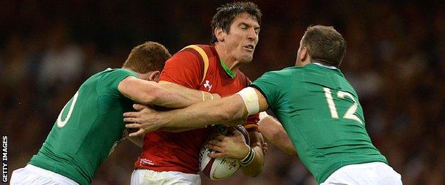 James Hook runs into unyielding Ireland defence