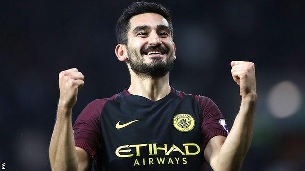 Manchester City midfielder Ilkay Gundogan