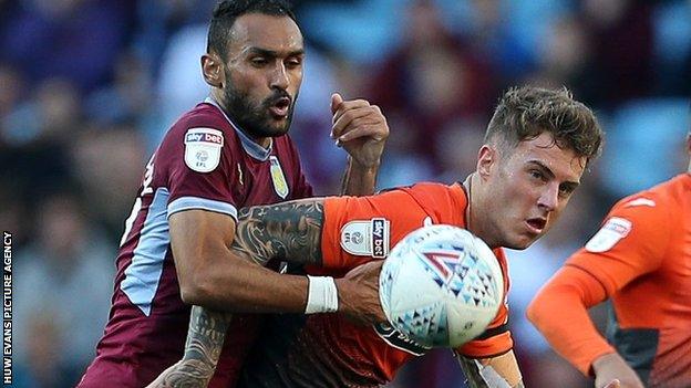 Joe Rodon in action for Swansea against Aston Villa