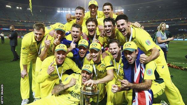 Australia celebrate 2015 World Cup