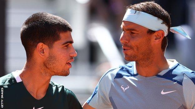 Carlos Alcaraz and Rafael Nadal