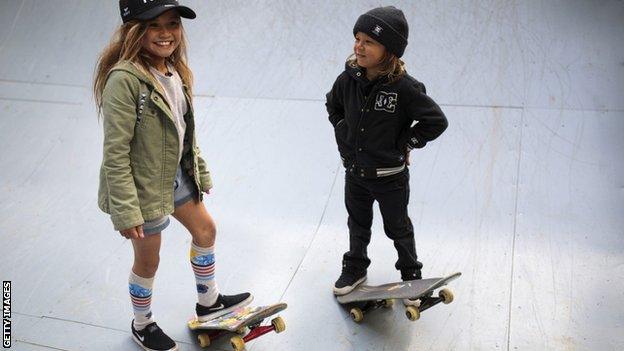 Sky and her little brother Ocean are both skaters and surfers