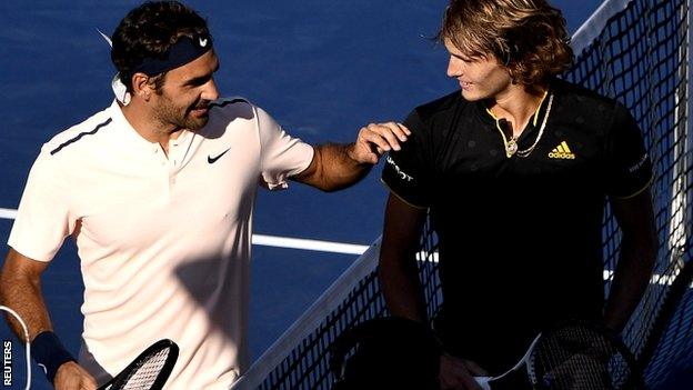 Roger Federer and Alexander Zverev