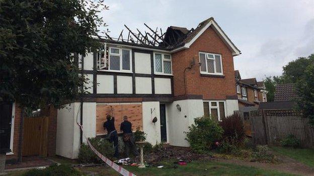 House in Hailsham struck by lightning