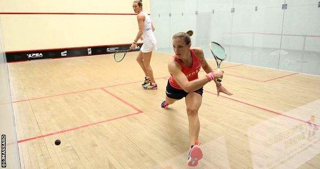 Laura Massaro and Donna Urquhart at the Macau Open