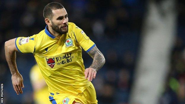 Bradley Johnson in action for Blackburn Rovers