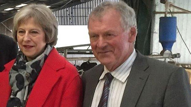 Theresa May and Glyn Davies