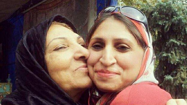 Vandana Vijay with Iranian woman