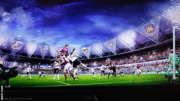 Artist's impression of West Ham at the Olympic Stadium