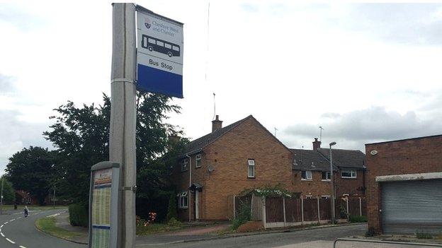 Cheshire bus stop