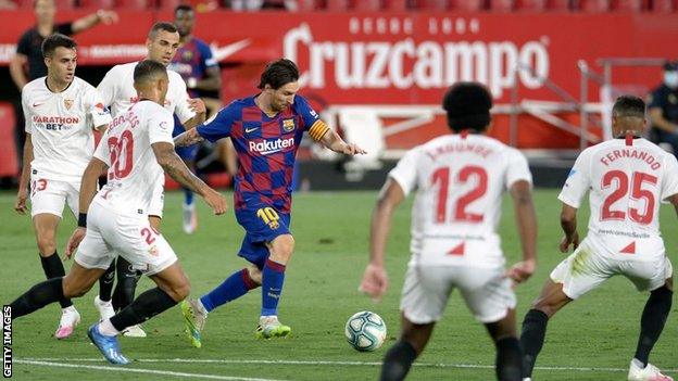 Lionel Messi against Sevilla