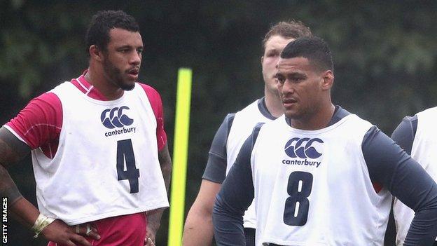 Courtney Lawes and Nathan Hughes