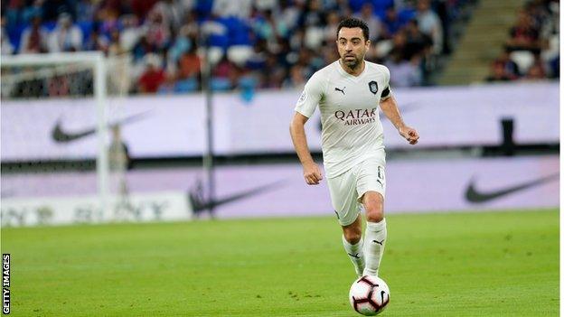 Xavi playing for Al Sadd