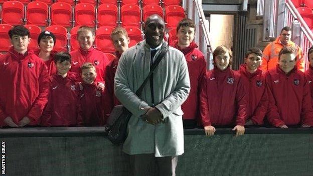 Sol Campbell poses for a photo