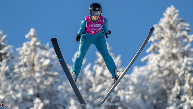 Cooper in action at the Winter Youth Olympic Games