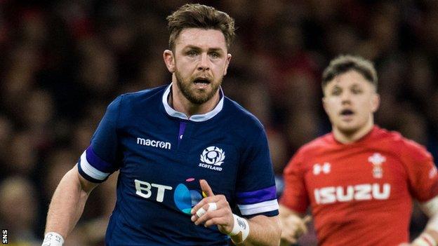 Ryan Wilson in action for Scotland against Wales