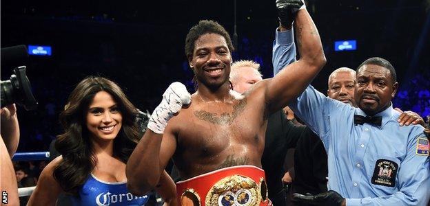 Charles Martin celebrates beating Vyacheslav Glazkov