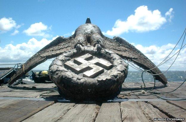 The salvaged Nazi eagle