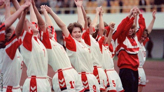 Riise, pictured at the 1991 World Cup, would go on to win the competition in 1995