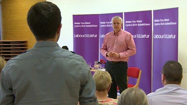 Carwyn Jones takes questions