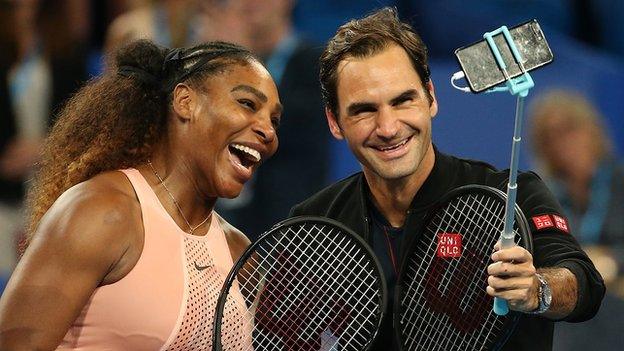 Serena Williams and Roger Federer