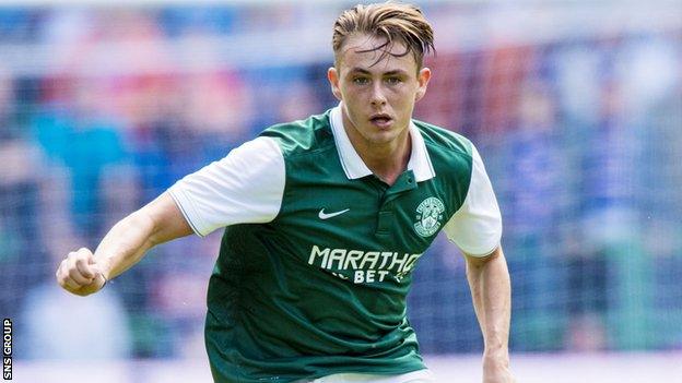 Hibernian midfielder Scott Allan