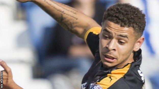 Margate striker Jordan Chiedozie