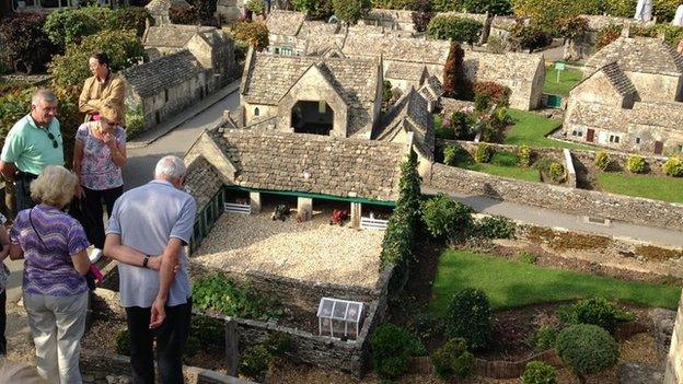 Visitors in Bourton model village