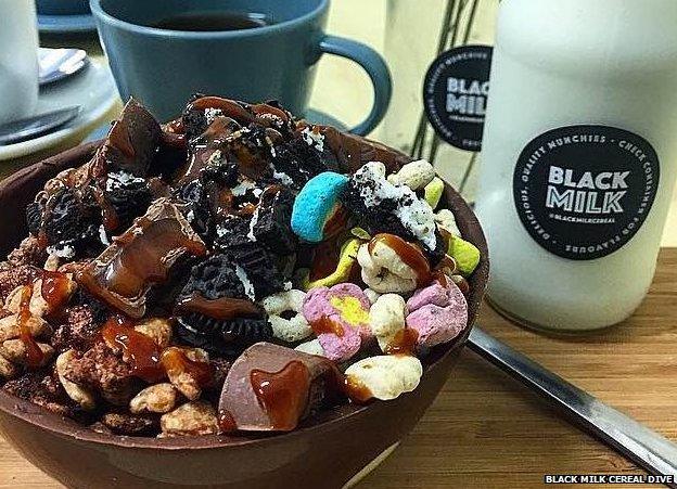 Chocolate cereal bowl