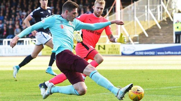 Hearts striker Kyle Lafferty